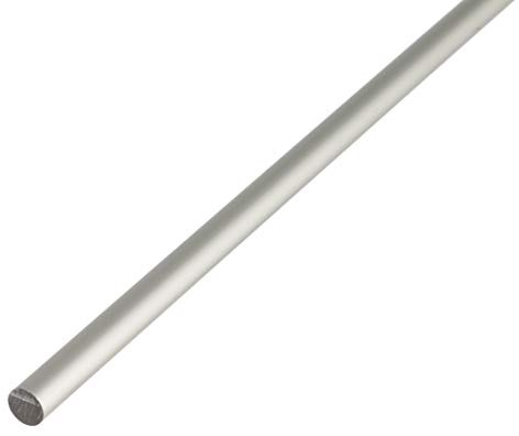 Alberts 473358 Rundstange | Aluminium, silberfarbig eloxiert | 1000 x 12 mm