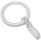 Gardinia Gardinenringe für Gardinenstangen mit 20 mm Durchmesser, Inklusive Gleiteinlage und Faltenlegehaken, 10 Stück, Serie Chicago, Breite 4 mm, Metall, Weiß, 11275