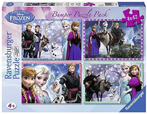 Ravensburger - 70251 Frozen Bumper Pack, Four 42 Piece Puzzles, 36 x 26 cm