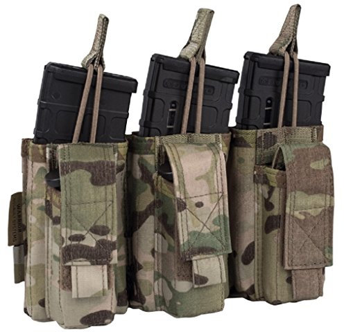 Warrior Elite Ops Triple Open M4 & 9mm Mag Pouches Multicam