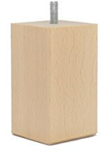 La Fabrique de Pieds AM20170013 Jeu de 4 Pieds de Lit Carres Bois Verni Clair 20 x 5,5 x 5,5 cm