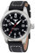 KHS Herrenuhr Airleader Steel Büffellederband Schwarz AIRS.LBB