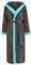 Di Vadini DV-02 Unisex Peignoir de Bain Anthrazit/Marine GR. 4XL
