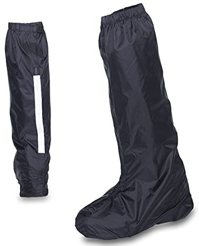 HOCK Unisex Fahrrad Regengamaschen mit Reflektoren - Knielange Gamaschen Überschuhe 100,0% Wasserdicht - Fahrrad Regenschutz für Herren & Damen - M