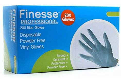 Finesse Professional Vinyl Disposable Gloves (Large) Pack of 200