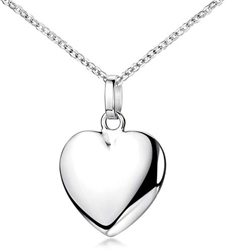 Materia Herz Anhänger Silber 925 klein mit Kette KA-272-Silber_K97-50
