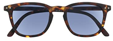 SILAC Unisex Sonnenbrille mit Sehstärke – Rechteckige Gläser – Sonnenlesebrille mit Retro-Style Schildpatt Fassung - UV400 Cat 3 Schutz - Dioptrie +2.75 – Für Damen und Herren - Braun