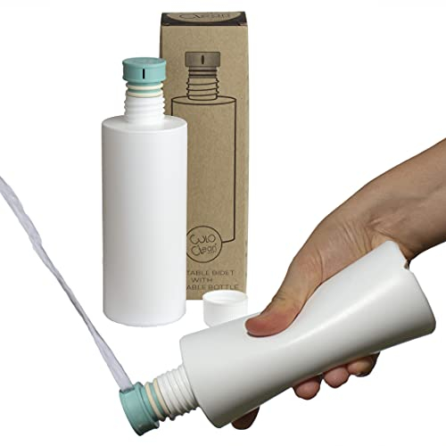 CuloClean Bidet Portable avec Bouteille. Douche de voyage. Discret. Pulvérisateur pour hygiene intime. Remplacer les lingettes humides, réduire le papier toilette (CuloClean + Bouteille, Aigue-marine)
