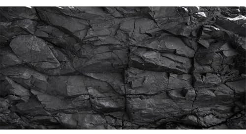 AWERT Hintergrund für Aquarium, 121,9 x 61 cm, schwarzer Hintergrund für Felsen, Terrarium, Polyester, Hintergrund