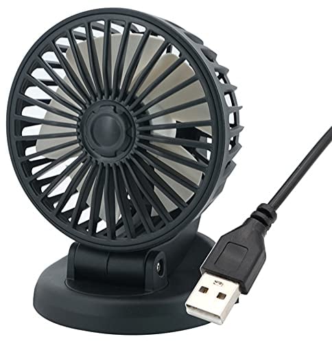 MoreChioce Auto Ventilator, 5V USB Auto Kühlventilator für Armaturenbrett Mini Tischventilator Ventilator Lüfter Saugnapf Klein Ventilator
