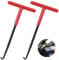 Strumento per Molla del Trampolino 2 Pezzi Estrattore per Gancio a Molla Permotociclo in Acciaio al Carbonio Molle di Estrattore della Molla di Gancio per Motociclo Scooter Decespugliatore 16 * 8cm