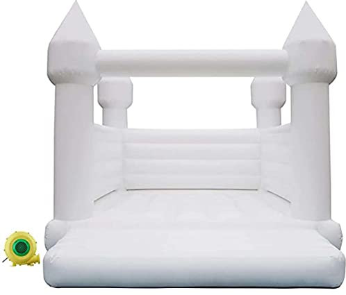 AIYIFUTY Inflatable Wedding Bounce House Castle, White Jumper Bouncy Castle Wedding Engagement Decorations Jumping Bed for Party, 13ft x 11.5ft x 10ft