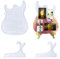Voyyphixa Bilderrahmen Silikonform Gitarrenform, Fotorahmen Silikonformen Epoxidharz mit Display Halter, Gitarre Gießform Gussform für Kunstharz DIY Home Deko