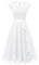 Wedtrend Brautjungfernkleid Kurz Cocktailkleid Damen Elegant für Hochzeit Damen Kleid Elegant WT0212 White S