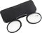 GERUI Lesebrille 2.0 Dioptrien Damen Herren Monokel Lesehilfe Mini Nasenclip Randlose Lesebrille (Schwarz, 3, diopters)