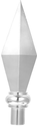 Housoutil Fahnenmast Spitze, Silber Aluminium Legierung Fahnenmast Speer, Wetterfeste Fahnenmast Ersatz Fahnenmast Topper Für Standard Fahnenmast Befestigte Fahnenmast Fahnenstange Dekoration Kugeln
