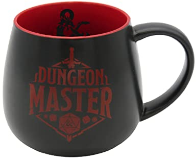 Dragones y Mazmorras- Taza para Desayuno de Cerámica, Taza Original de café y Desayuno, Incluye Figura Dados 3D, Capacidad 320 ml, Mug,Colección D&D, Producto Oficial (CyP Brands)