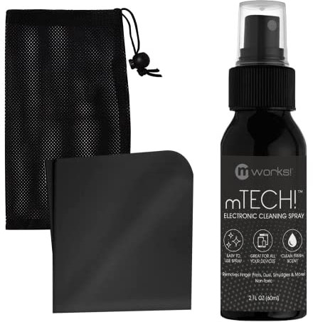mTech! Electronic Cleaning Kit with Spray Bottle & Cloth [Travel Size] Screen Cleaning Kit for Smartphones, Tablets, TVs, Laptops and All Tech with Plush Microfiber Cloth and Screen Shine Formula
