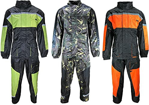 HEYBERRY Motorrad Regenkombi Regenhose Regenjacke schwarz camouflage Gr. 4XL