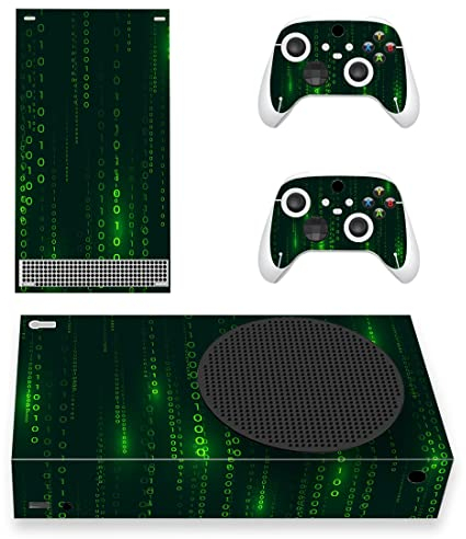 PlayVital Skin Stickers für Xbox Series S,Vinyl-Skins Aufkleber Stickers Schutzfolie Abziehbild Abdeckung Zubehör für Xbox Series S Konsole Controller-Messy Code