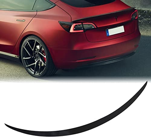 BONRYAN Neu Geeignet für Tesla Model 3 Spoiler OEM-Stil Heckspoiler Flügel Lip für 2018 2019 2020 2021 2022 2023 Tesla Model 3 Zubehör(Matte Schwarz)