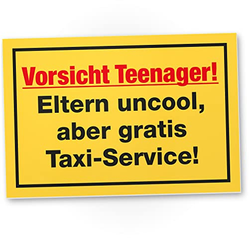 DankeDir! Teenager Eltern Uncool - 30 x 20 cm Schild - Geschenkidee Türschild Jungen & Mädchen Spruch - Zimmer Deko lustige Geschenk Idee Geburtstag Dekoration Tür Deko Jugendliche