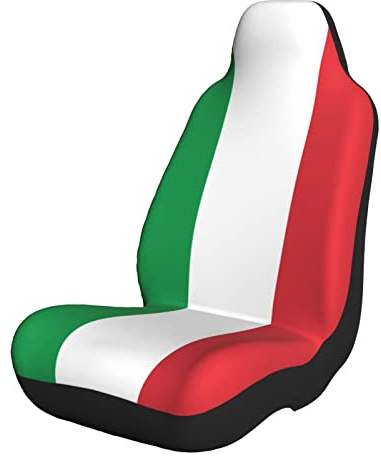 DENMER Autositzbezüge mit Italien-Flagge, nur Vordersitze, universell passend für die meisten Autos, LKWs, SUVs oder Van