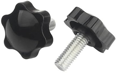 ORANXIN M8 x 55mm 4 Pcs Tornillos Cabeza moleteada Diámetro de la cabeza 38mm Perilla Manija Apretarse Tornillos de pulgar Tornillo de sujeción Plástico Agarre