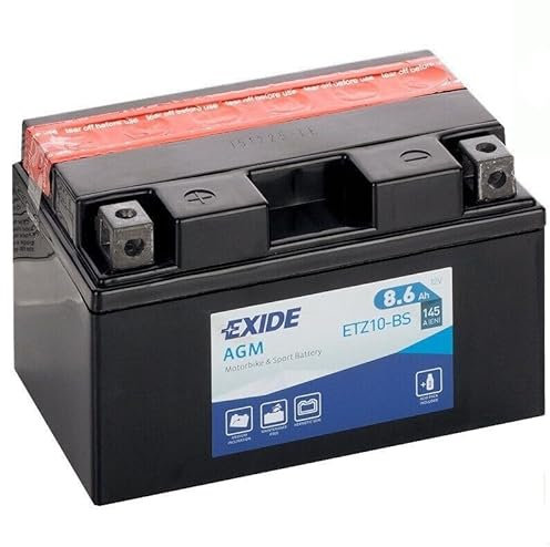 Exide AGM ETZ10S - YTZ10S High Performance Sealed Motorcycle Battery 12V 8.6ah