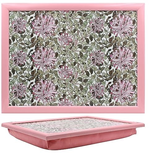 Lesser & Pavey Cushioned Lap Tray | Lovely Lap Trays With Padded Cushion, Perfect For Eating On The Sofa | Honeysuckle Lap Trays For Eating Homes - William Morris