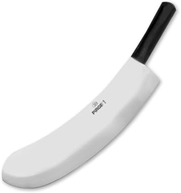 Pirge Ecco Mezzaluna Cucina Grande per Carne 40 cm - Coltello Monolama per Erbe, Macellaio, Cucina Professionale - Coltello da Cucina in Acciaio Inossidabile - Design Ergonomico con Manico in Plastica