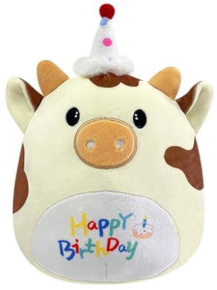 COSORO 20cm Braune Kühe Plüschtier für Geburtstag,Niedliche Plüsch Spielzeug,Weicher Kuscheltier Flauschiger Stofftier Stoffpuppe Spielzeug Heimdekoration Kindergeburtstag Geschenk für Mädchen Junge