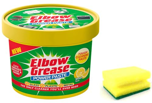 Elbow Grease All Purpose Power Paste, 350 G – Powerful Cleaning Formula for Kitchen, Bathroom, Multi- Surfaces - with Degreaser Sponge