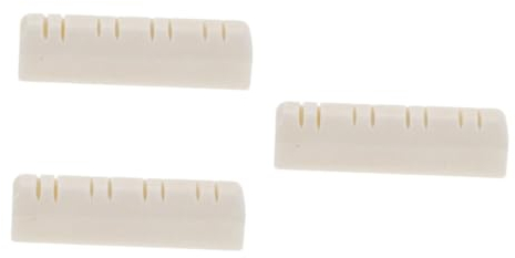 Abaodam 3pcs Mandolin Bone Nut String Support for Improved Tone and Sound Quality Ox Bone Mandolin Bridge Nuts Replacement for Musical Instruments