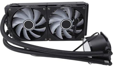 Denash 120mm 240mm CPU Liquid Cooler,Integrated Dual PWM CPU Water Cooler,Desktop Liquid CPU Cooler for 115X 1200 AM5/AM4