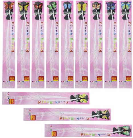 Hsthe Sea 12 pz Farfalla Lampeggiante Fibra Ottica Treccia Mollette per Capelli per Illuminare Bagliore Bomboniere Forniture (Colore Casuale)