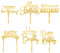 6 Stück Golden Happy Birthday Tortendeko Set, Acryl Cake Topper Geburtstag Glitter Kuchen Deko Geburtstag Cupcake Deko Cake Topper Personalisiert für Junge, Mädchen, Geburtstagstorte, Partyfeier