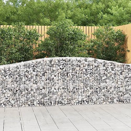 FUDUGEHMIOFWFJJ pflanzkübel mit sichtschutz,pflanzentopf Gross,Gabionen mit Hochbogen 20 STK. 400x50x80/100cm Verzinktes EisenGeeignet für Garten, Terrasse, Schlafzimmer, Wohnzimmer