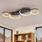 SEATAIN LED Deckenlampe Dimmbar Modern Wohnzimmer lampe mit Fernbedienung, 45W 80cm schwarz 4 Ring Schlafzimmerlampe, Farbtemperatur 3000-6000K, Helligkeit 10-100%, 4W Nachtlicht, Memory-Funktion