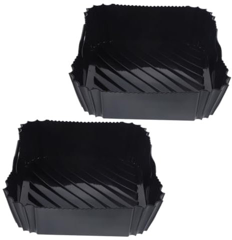 HOLIDYOYO Lot De 2 Revêtements En Silicone Pour Friteuse À Air Antiadhésifs Résistants À La Chaleur Faciles À Nettoyer