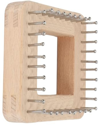 Holz-Strickwebstuhl, Professionelles, Handgefertigtes Strickbrett Zum Weben von Mützen, Schals, Schals, Kindern und Erwachsenen (10 * 10cm)