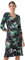 Roman Originals Tea Dress for Women UK Ladies Frill Hem Skater Wrap Jersey Stretchy Fit & Flare Flattering Knee Length Cocktail Party Occasion Holiday Going Out - Green Noir - Size 16