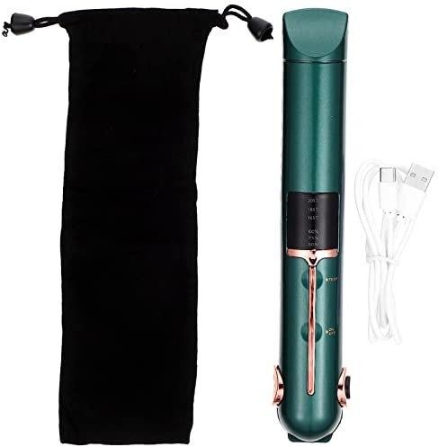Didiseaon Rizador Recargable Térmico Boquillas Automático Hierros Aire Jumbo Bouclé Mini Para Rulos Alisadores Chí Varita Mágica Cabello Bigudí Portátil Pro Latigazo Sin Cable Abs Green