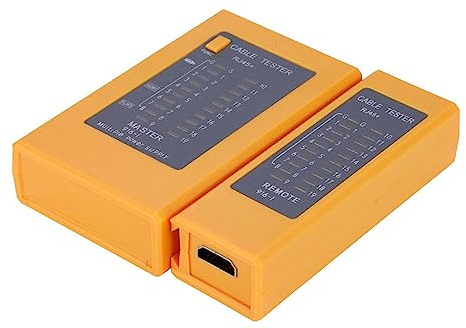 Tester per Cavi Digital RJ45, Tester di continuità Portatile Portatile con Cavo, Test per Cavi Aperti, Corti e Incrociati per Cavo RJ45