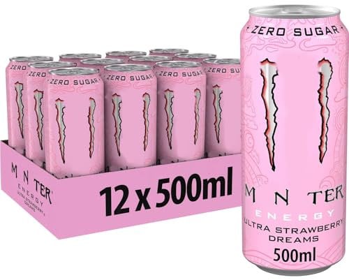 Monstar Ultra Strawberry Dreams Energy Drink 500ml Case of 12