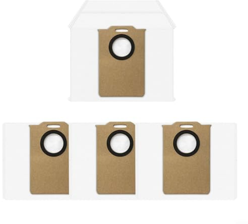 Emiif Lot de 4 sacs à poussière pour MONSGA MS1 MAX, Ultenic T10 Lite, Liectroux M70 Pro, BPMIO B15 Plus, Lubluelu L15 Plu