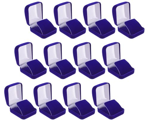 Medaillenbox 12stücke Blau Flocked Kunststoff für Einschulung Feier | Münzen Aufbewahrung Box, Medaillenhalter Vitrine, Medaillenrahmen Vitrine, Ausstellungsvitrine für Schulen und Clubs