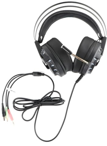BESPORTBLE USB 7.1 Gaming Headset with Microphone, 40mm Speaker Unit, Sound for Playing Game, Comfortable Plastic Design, Compatible with PC and Laptop