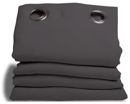 Moondream Schallschutzvorhang, metallic-grau, B 145 x H 180 cm