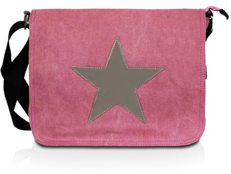 Glamexx24 Tasche Handtaschen Schultertasche Umhängetasche mit Stern Muster Tragetasche Laptoptasche Messenger Bag Herren für Arbeit Freizeit oder Schule